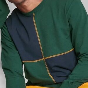 Original Use Green and Navy Sweatshirt - XL